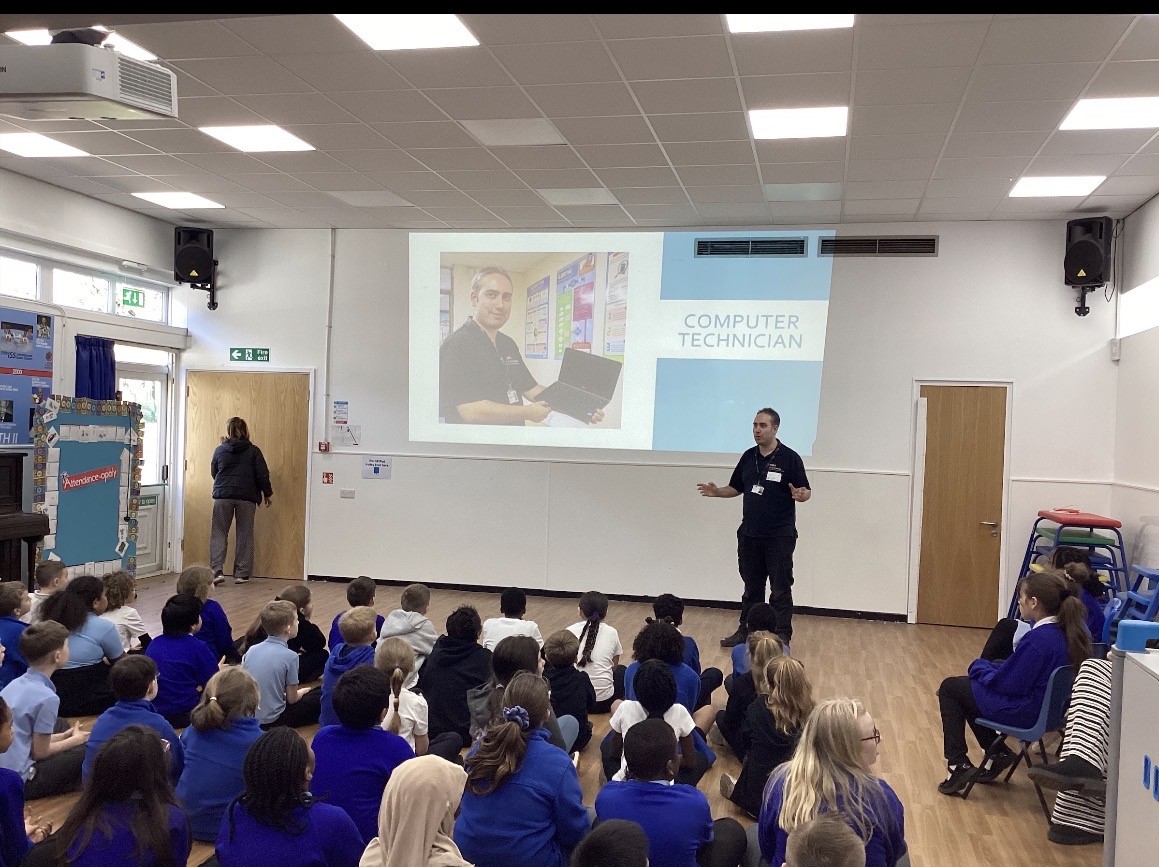 Warren careers week photo IT presentation