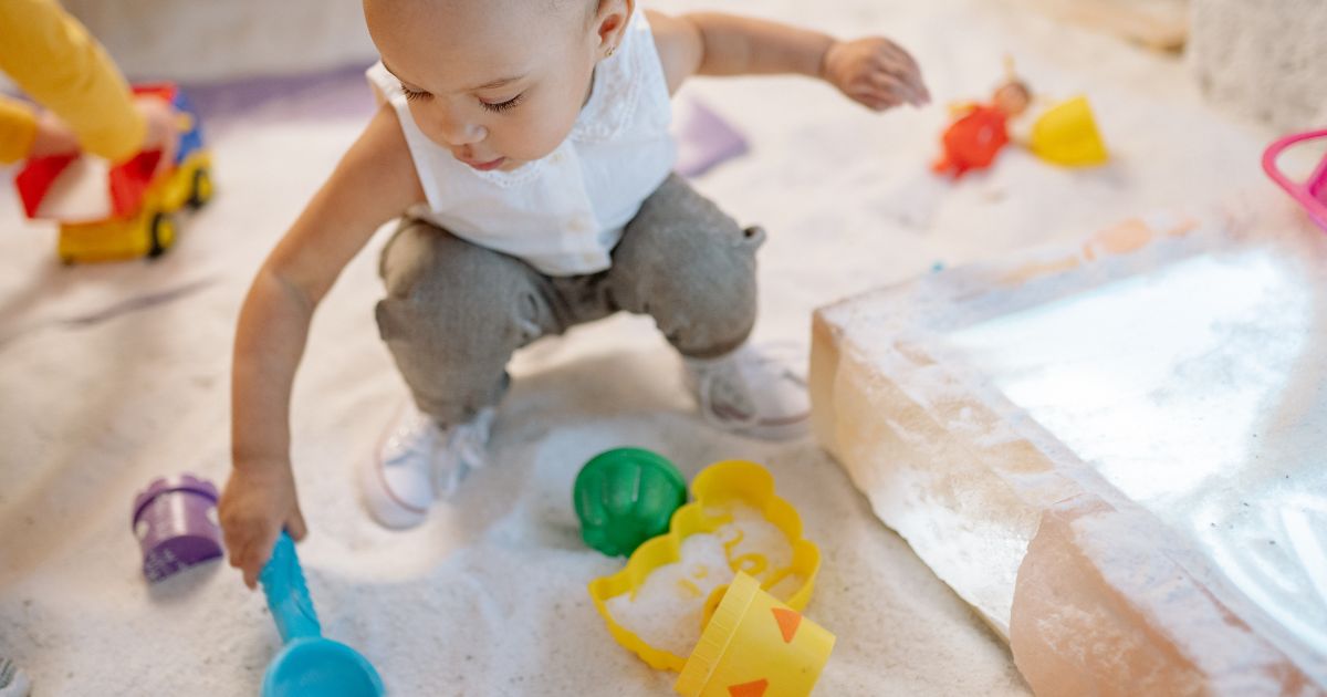 Canva image of child playing